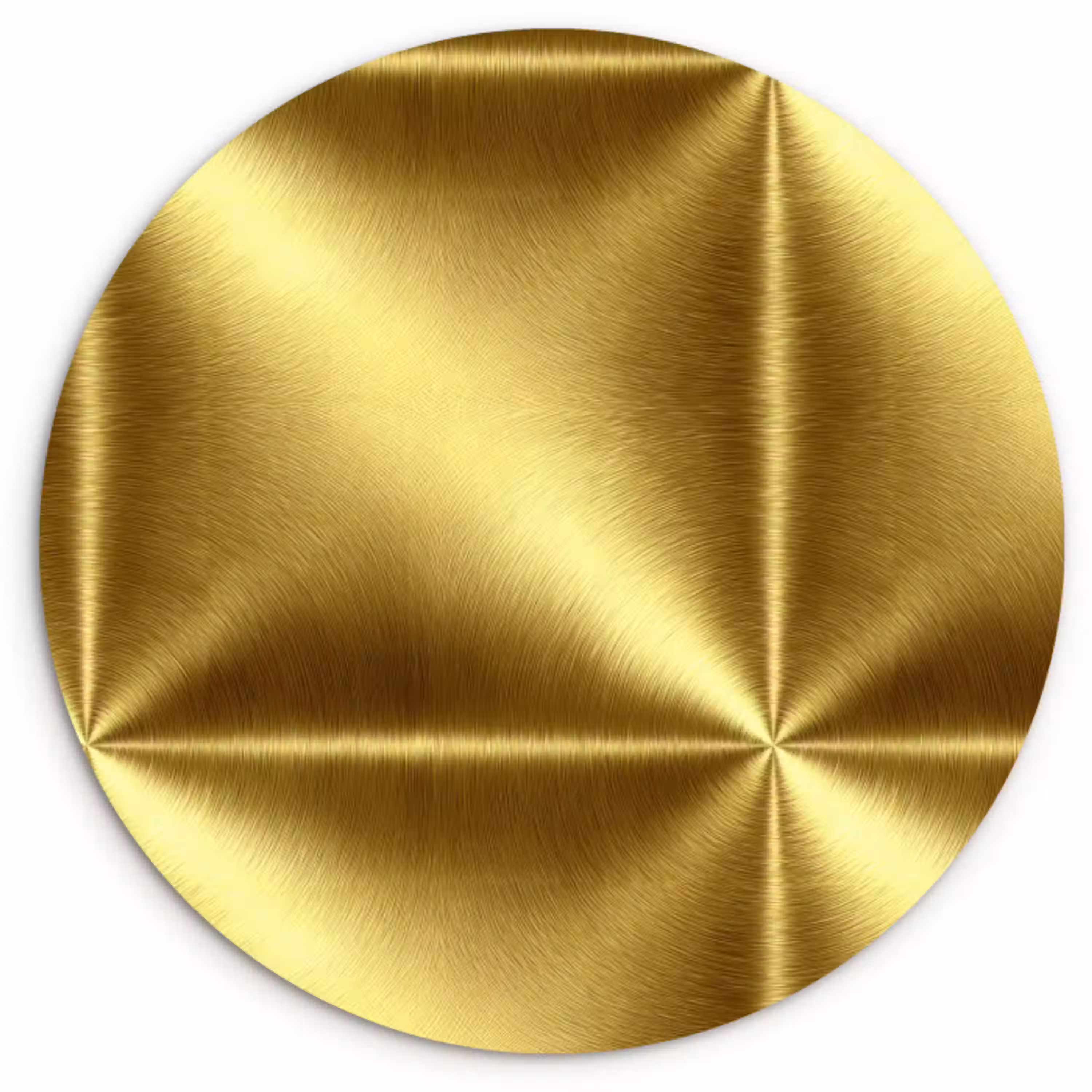 Textuur - Geborsteld Goud - Industrieel - Metallic Wandcirkel kunststof plaat 5mm dik klein 188 -3d