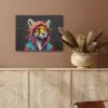 Graffiti - Vos - Jas - Pop art PET vilt klein -sfeer4