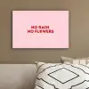 No rain no flowers - Minimalistisch - Roze - Bloem canvas 2cm klein -sfeer3