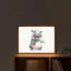 Nijlpaard - Baby dier - Dieren Light Box met batterij (Wandlamp kind) middel -sfeer1_kind