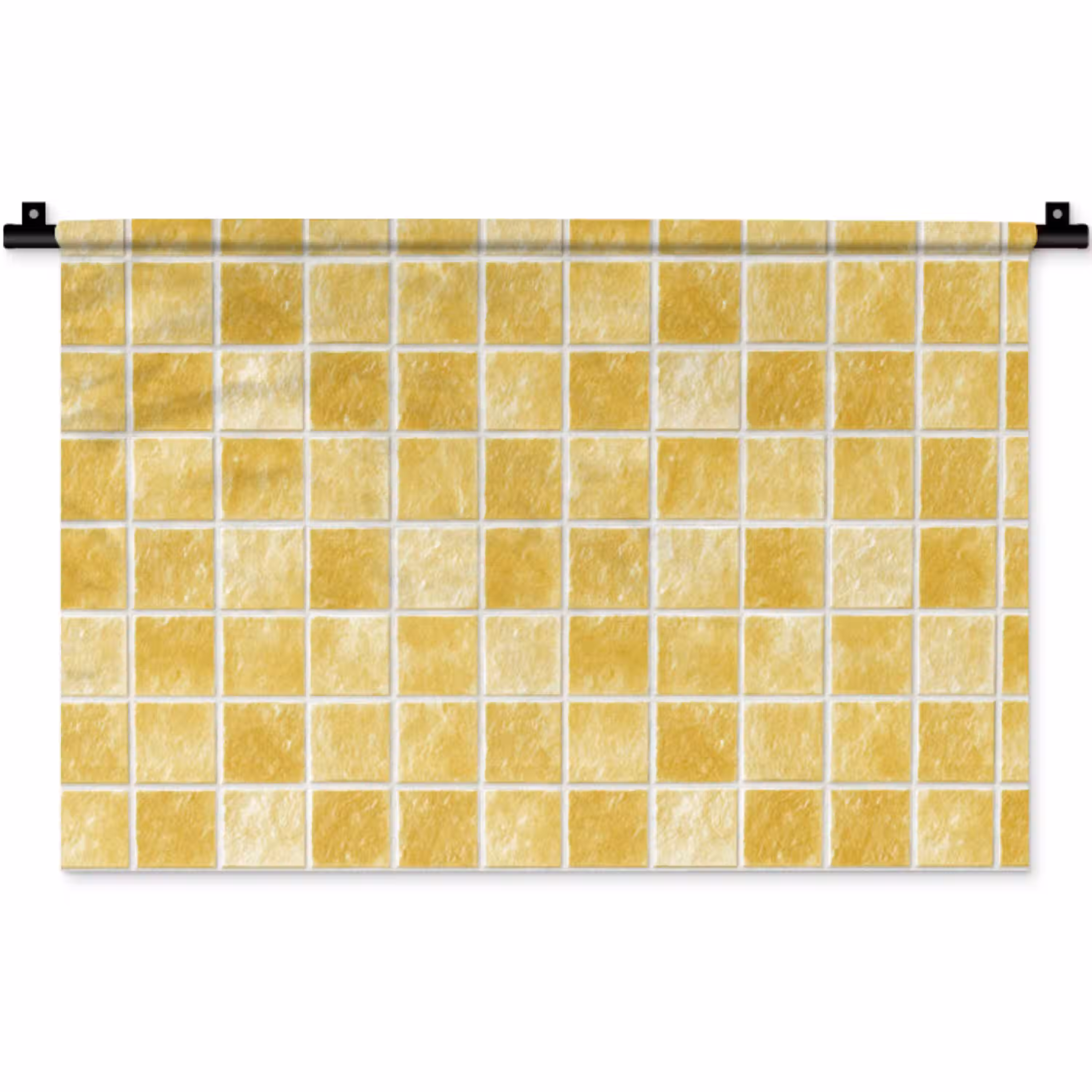 Tegels - Mozaïek - Textuur - Goudgeel Wandkleed katoen klein 269 -zz3d