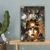 Vrouwen - Bloemen - Goud canvas 2cm klein -sfeer4