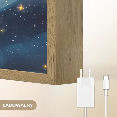 Regenboog - Sterrenhemel - Kleurrijk Light Box met batterij (Wandlamp kind) middel -USP_websiteoplaadbaarNL