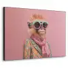 Sjaal - Aap - Zonnebril - Jasje Textielframe zwart klein -3d