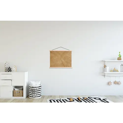 Structuren in rotan uit de natuur textielposter latten blank klein -kinderkamer