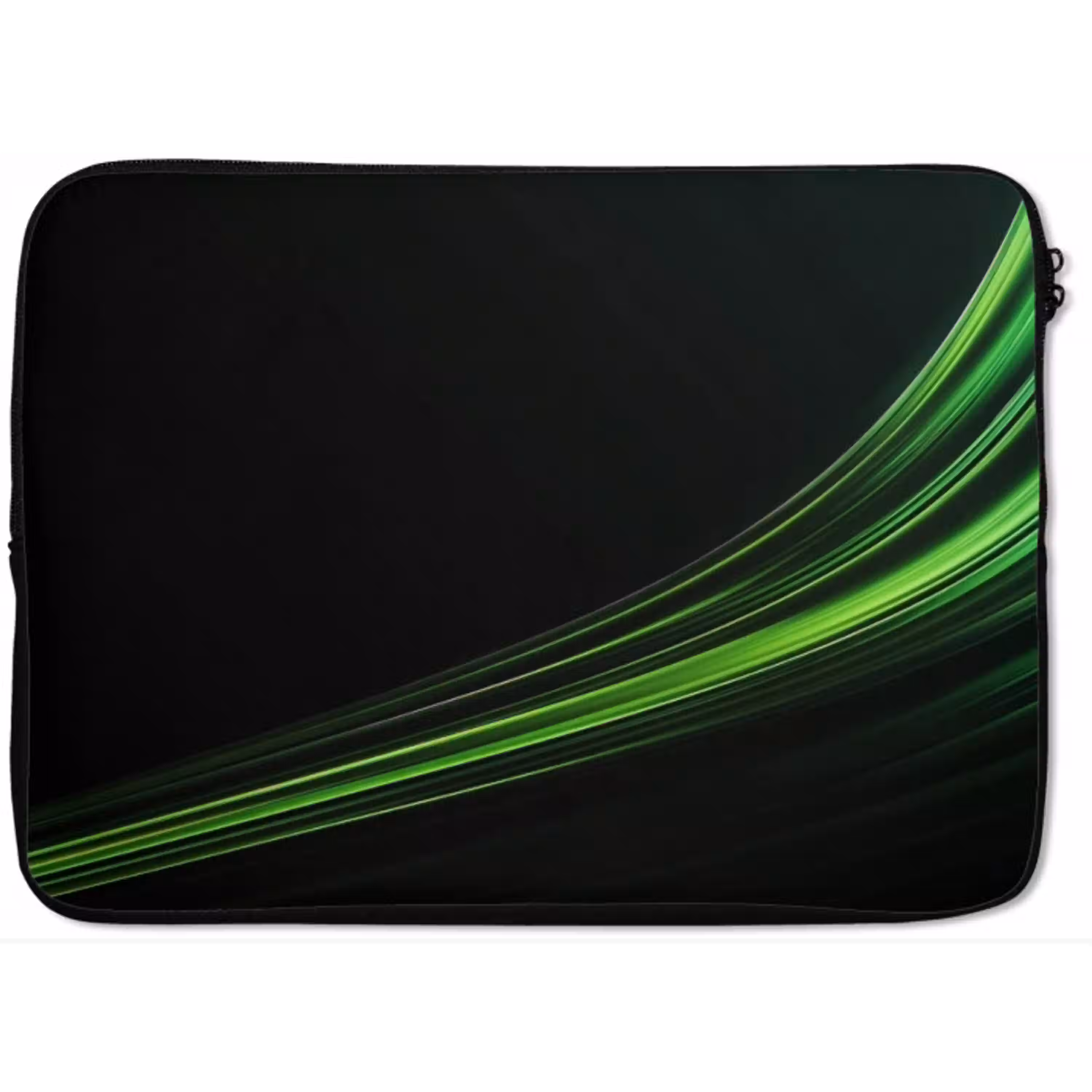 Gaming - Lijnen - Boog - Groen laptophoes neopreen klein -zkaufland3dotto