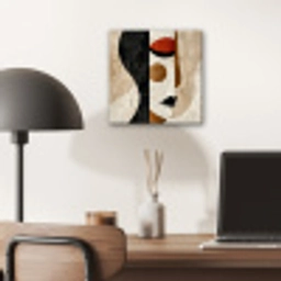 Gezicht - Abstract - Kunst - Vormen aluminium wit klein -sfeer5