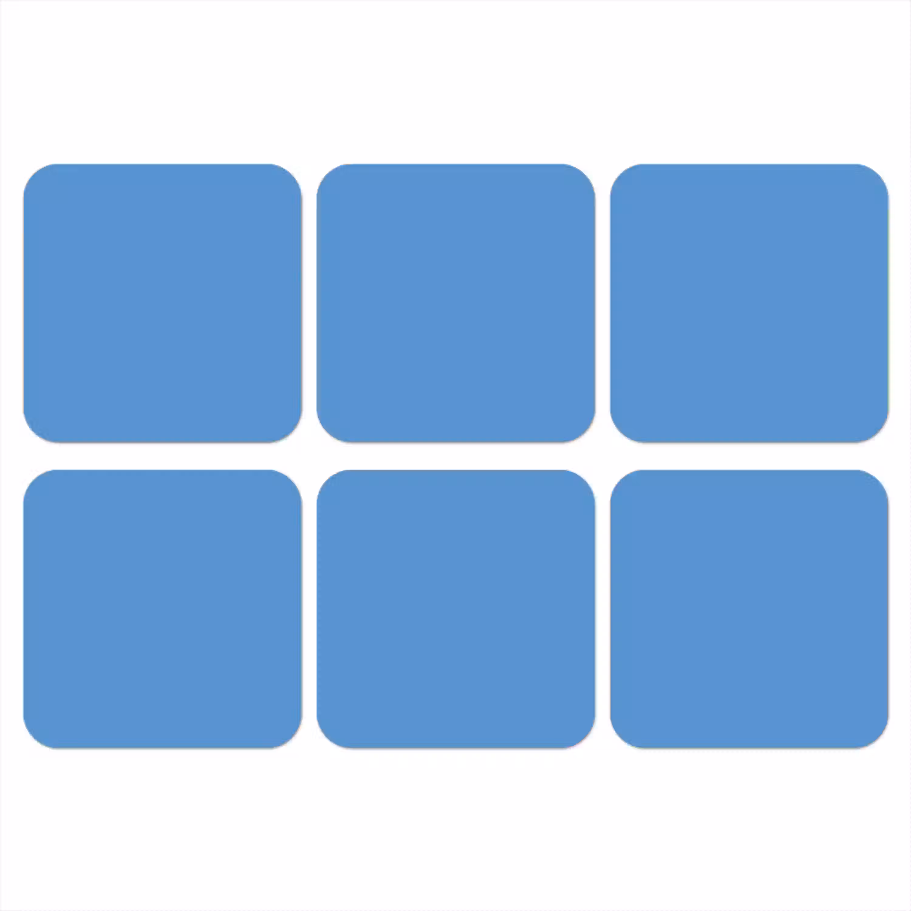 Cornflower - Blue - Blauw onderzetter kurk middel 366 -3d