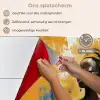 Vrouw - Ogen - Penseelstreken - Geel keuken achterwand spatscherm klein -spatscherm_NL