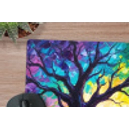 Boom - Landschap - Natuur - Abstract - Kleurrijk muismat rubber klein -closeup