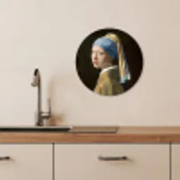 Meisje met de parel KitchenYeah - Keuken - Wandcirkel Forex klein -sfeer3