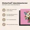 Bloemen - Quote - Kaartje - Kleurrijk Inductie beschermer vinyl 3mm middel -sfeer2
