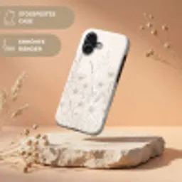 Minimalistisch - Modern - Bloemen - Beige Toughcase MagSafe Apple iPhone 17 klein -USP_RandenV_DE