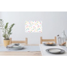 Stippen - Speels - Kleurrijk Muursticker klein 286 -eettafel