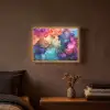 Marmer - Kleurrijk - Kleuren - Abstract Light Box met batterij (Wandlamp) middel -sfeer4