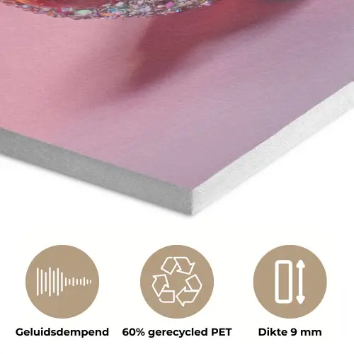 Hotdog - Steentjes - Glitters - Paars PET vilt klein -closeup_NL