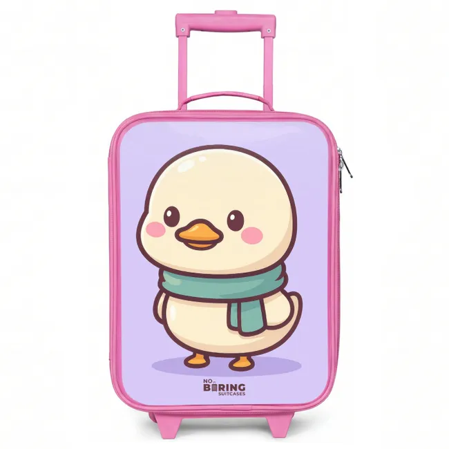 Kids’ Suitcase - Pink - Kawai - Duck - Scarf