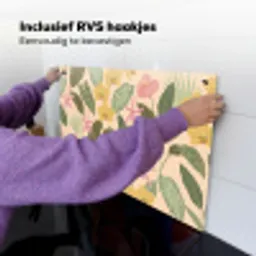 Patroon - Bloemen - Kleurrijk Inductie beschemer met haakjes klein -ky-ophangen-nl