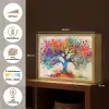 Levensboom - Natuur - Kleurrijk - Boom Light Box met batterij (Wandlamp) middel -USP_websiteoverzichtNL