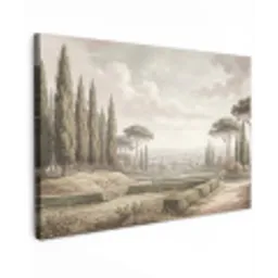Vallei - Tuin - Natuur - Groen canvas 2cm klein -z3d