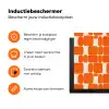 Patroon - Retro - Oranje Inductie beschermer vinyl 3mm klein 276 -zzzzzzz-td-ups