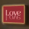 Love - Spiegeling - Rood Light Box met batterij (Wandlamp) middel -z3d_website