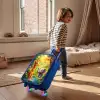 Giraf en olifant bij beekje in de Jungle Kinderkoffer - Blauw klein -sfeer1