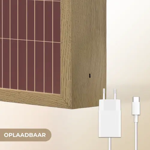 Lijnen - Patroon - Bordeaux Light Box met batterij (Wandlamp) middel 907 -USP_websiteoplaadbaarNL