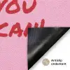 Yes you can do it - Rood - Roze Deurmat klein -antislip_NL