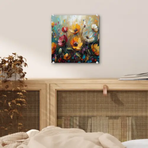 Watercolor - Bloemen - Kunst - Modern plexiglas 5mm klein -sfeer4