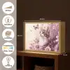 Kitten - Bloemen - Vlinders - Paars Light Box met batterij (Wandlamp kind) middel -USP_websiteoverzichtNL
