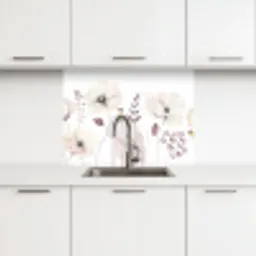 Bloemen - Pastel -  Planten - Wit keuken achterwand 2 middel -3d