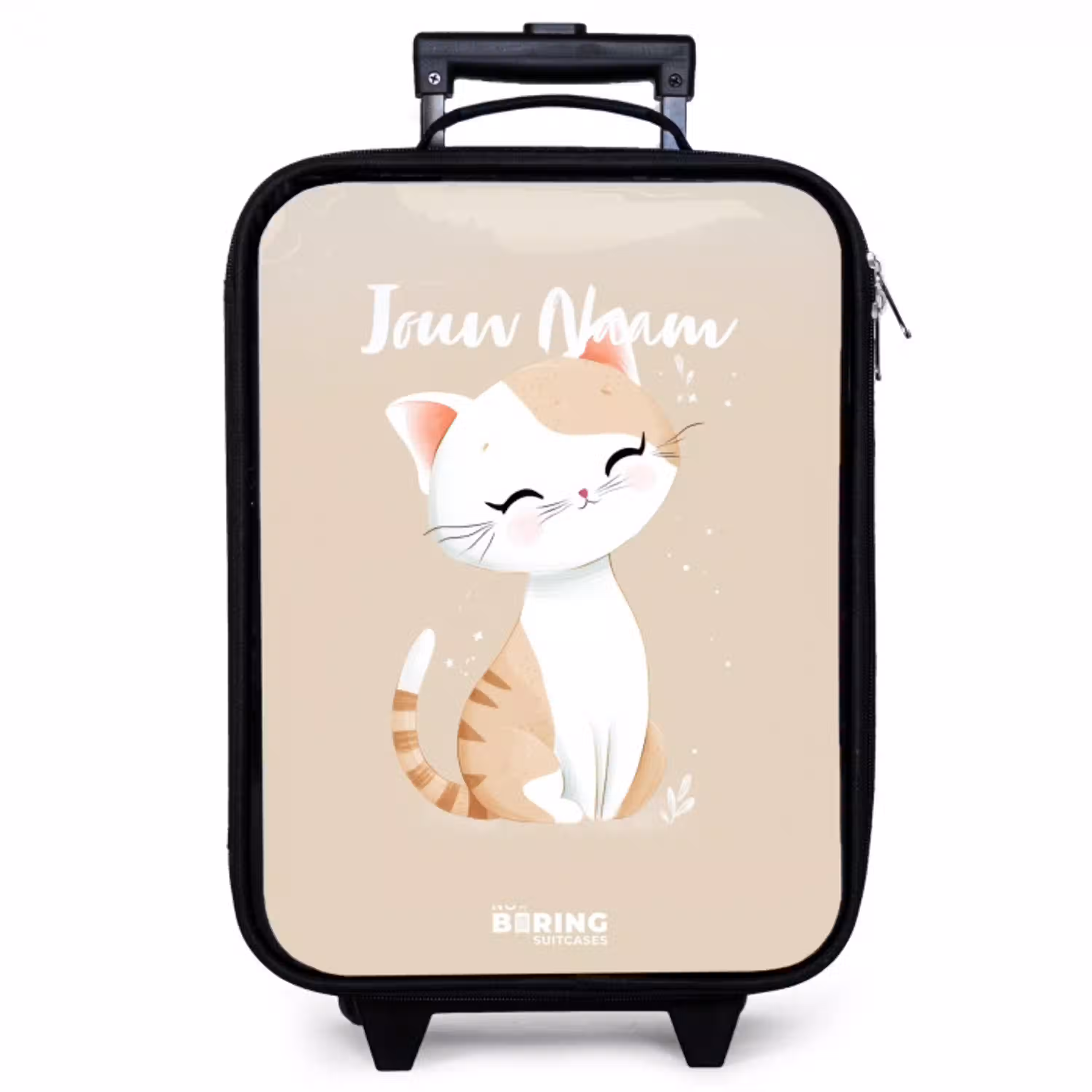 Kitten in de kleuren beige en wit Kinderkoffer - Zwart klein -zzz_website3d