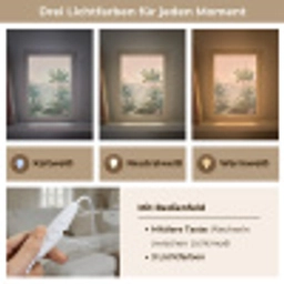 Tropisch landschap - palmbomen - Bloemen - Roze lucht Light Box met kabel (Tafellamp) klein -USP_lichtkleurDE