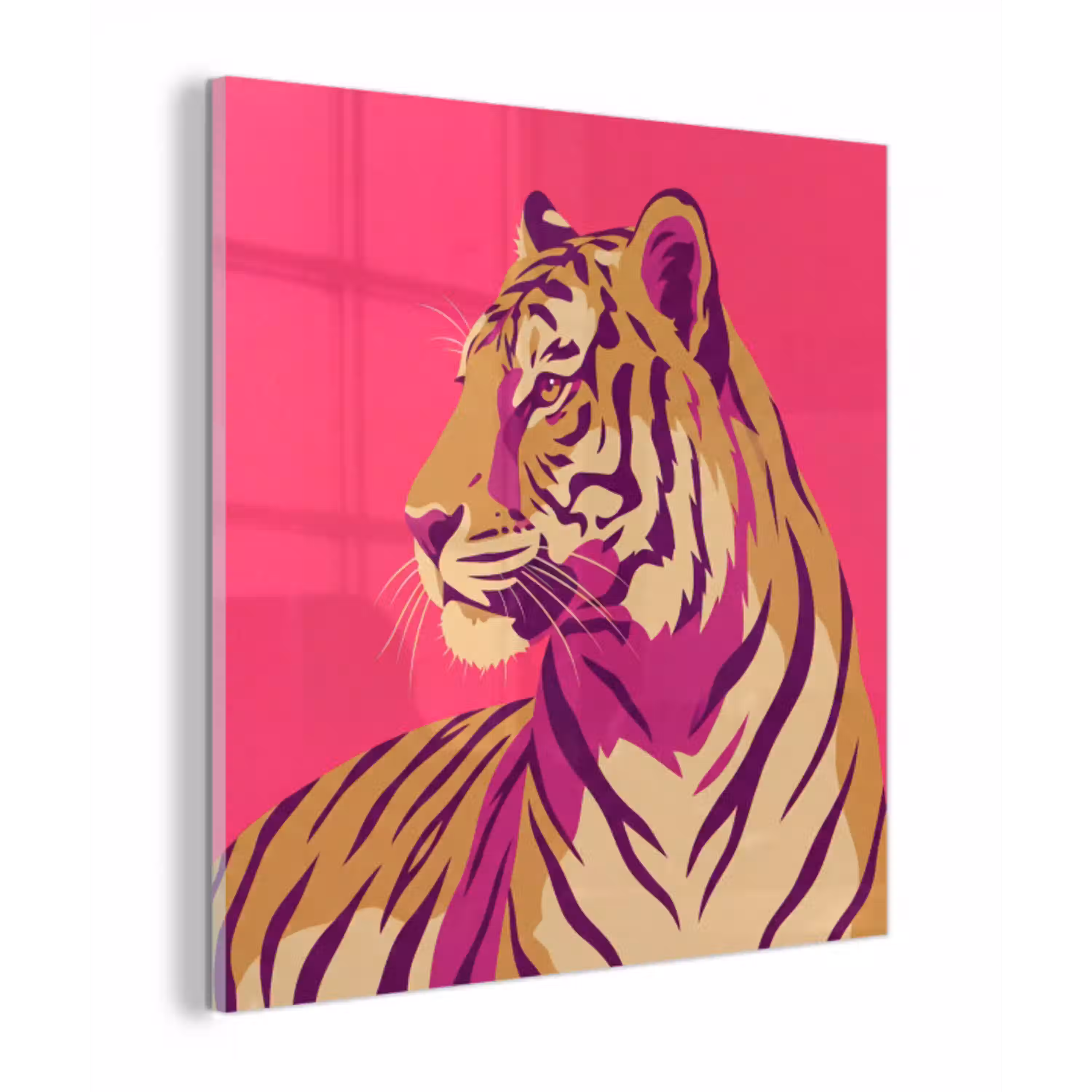 Tijger - Modern - Neon plexiglas 5mm klein -z3d