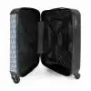 Blauw driehoeken patroon NBS - Handbagage koffer - Kinderen Unisex middel -binnenkant