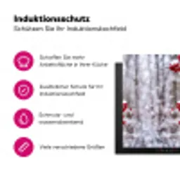 Bessen - Takken - Sneeuw - Winter - Kleurrijk Inductie beschermer vinyl 3mm klein -zzzzzzz-lf-ups