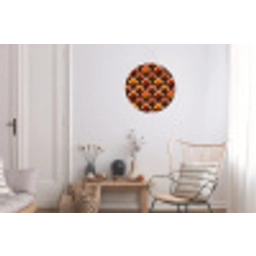 Patroon - Retro - Kleurrijk Wandcirkel aluminium klein 190 -woonkamer