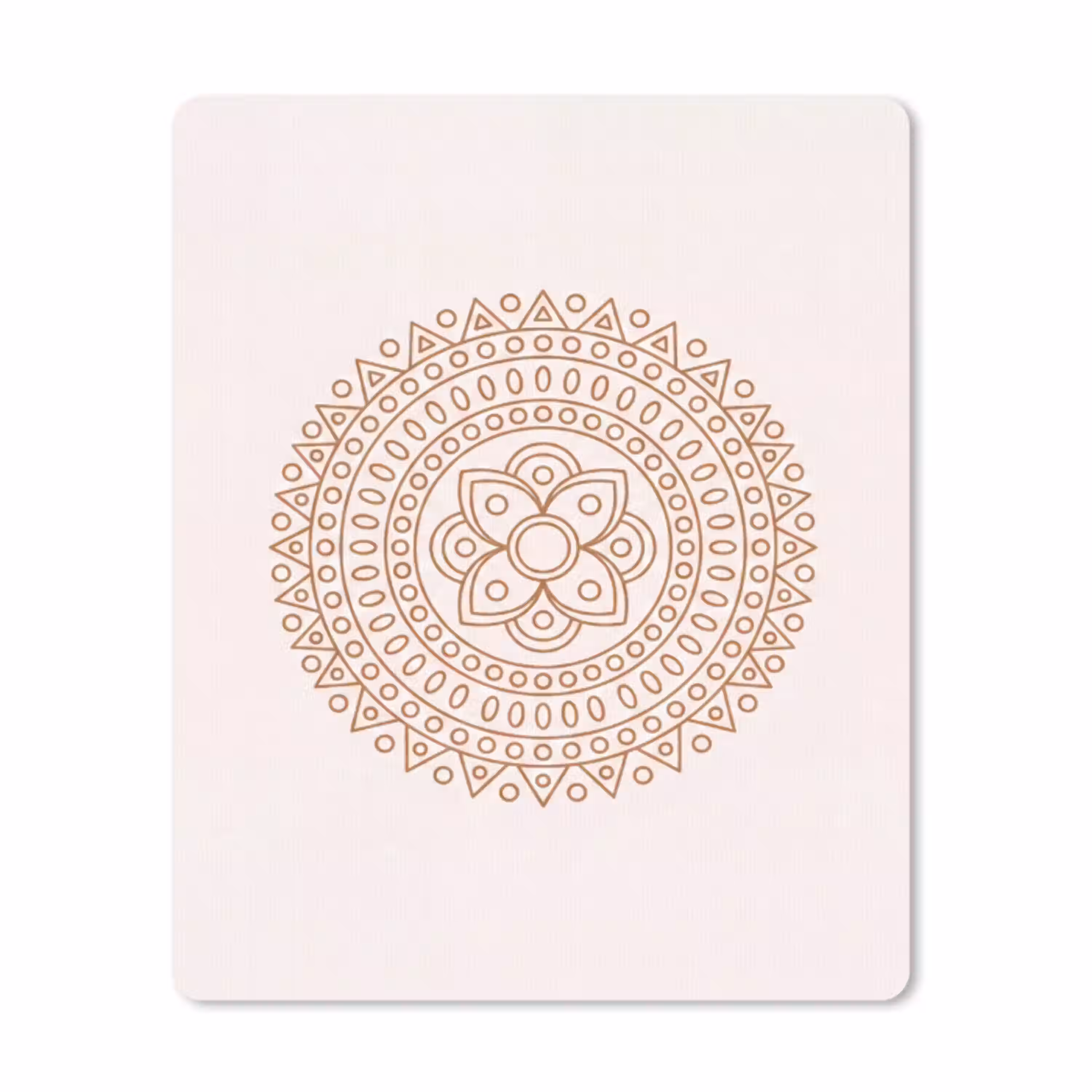 Mandala - Geometrisch - Abstract - Oosters - Bruin muismat rubber klein -3d