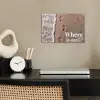 Where to next - Strand - Voetstappen poster papier klein -sfeer1