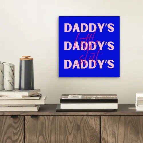 Blauw - Daddy's - Blokletters aluminium wit klein -sfeer1