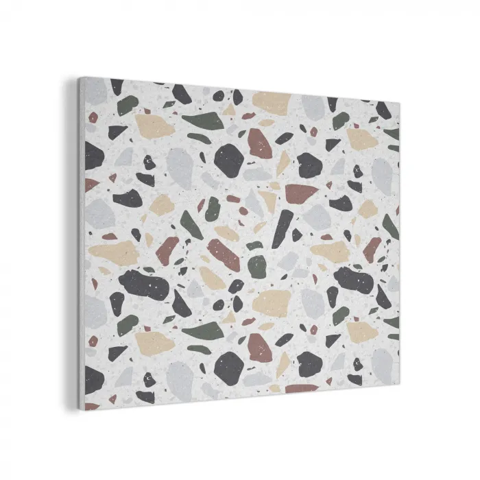 Terrazzo -  Patroon - Kleurrijk - Klei PET vilt klein 837 -3d