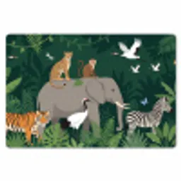 Tropisch - Jungle -  Groen Placemat vinyl groot -zzsfeer1_Kitchenyeah-website
