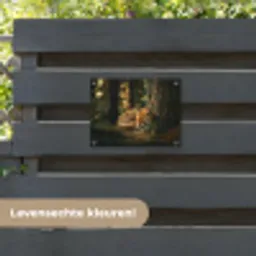 Vos - Bos - Slapen tuinposter los doek klein -sfeer3