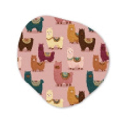 Alpaca's - Patroon - Kleurrijk Wandcirkel Organisch Forex 3mm klein 629 -3d