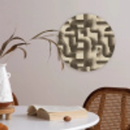 Abstract - Retro - Zwart Akoestische PET Vilt - Rond klein 838 -sfeer3