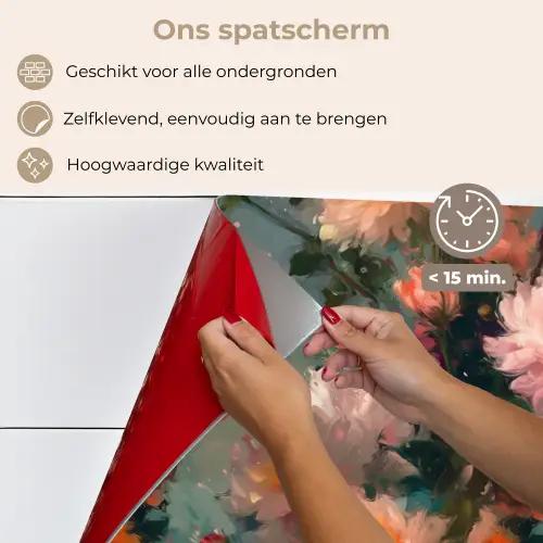 Dahlia - Bloemen - Patroon keuken achterwand spatscherm klein 900 -spatscherm_NL