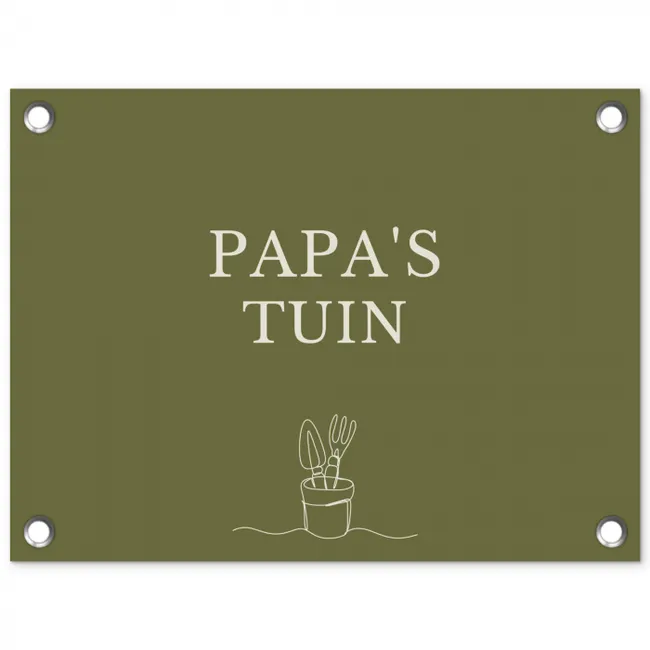 Papa's Tuin tuinposter los doek klein -3d