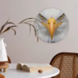 Amerikaans - Zeearend - Portret - Geel Akoestische PET Vilt - Rond klein -sfeer3