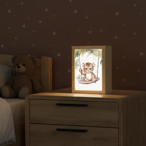 Tijger - Dier - Kinderen - Jungle Light Box met kabel klein -sfeer1_kind